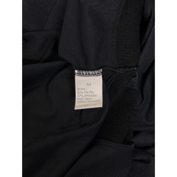TSE Dress Small Womens Black Cashmere Detailing Short Sleeve Midi - Picture 10 of 10
